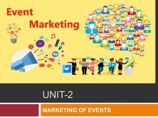 UNIT-2
MARKETING OF EVENTS
 