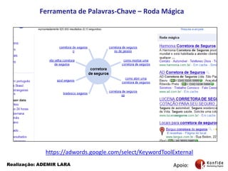 Ferramenta de Palavras-Chave – RodaMágicahttps://adwords.google.com/select/KeywordToolExternalApoio:Realização: ADEMIR LARA