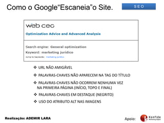 Como o Google“Escaneia”o Site.S E OURL NÃO AMIGÁVEL