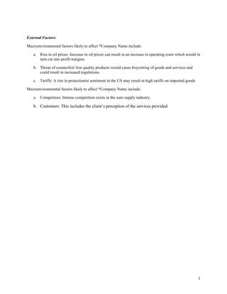 Sample Marketing Plan