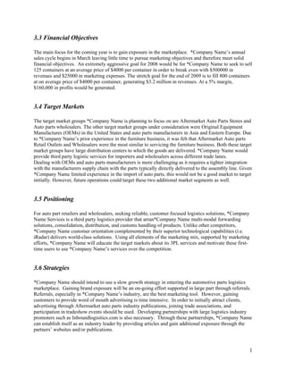 Sample Marketing Plan