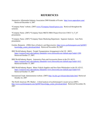 Sample Marketing Plan