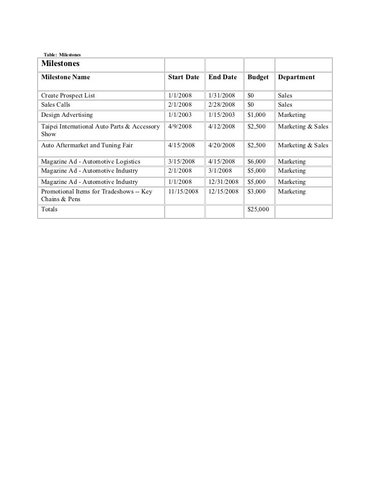 sample marketing plan