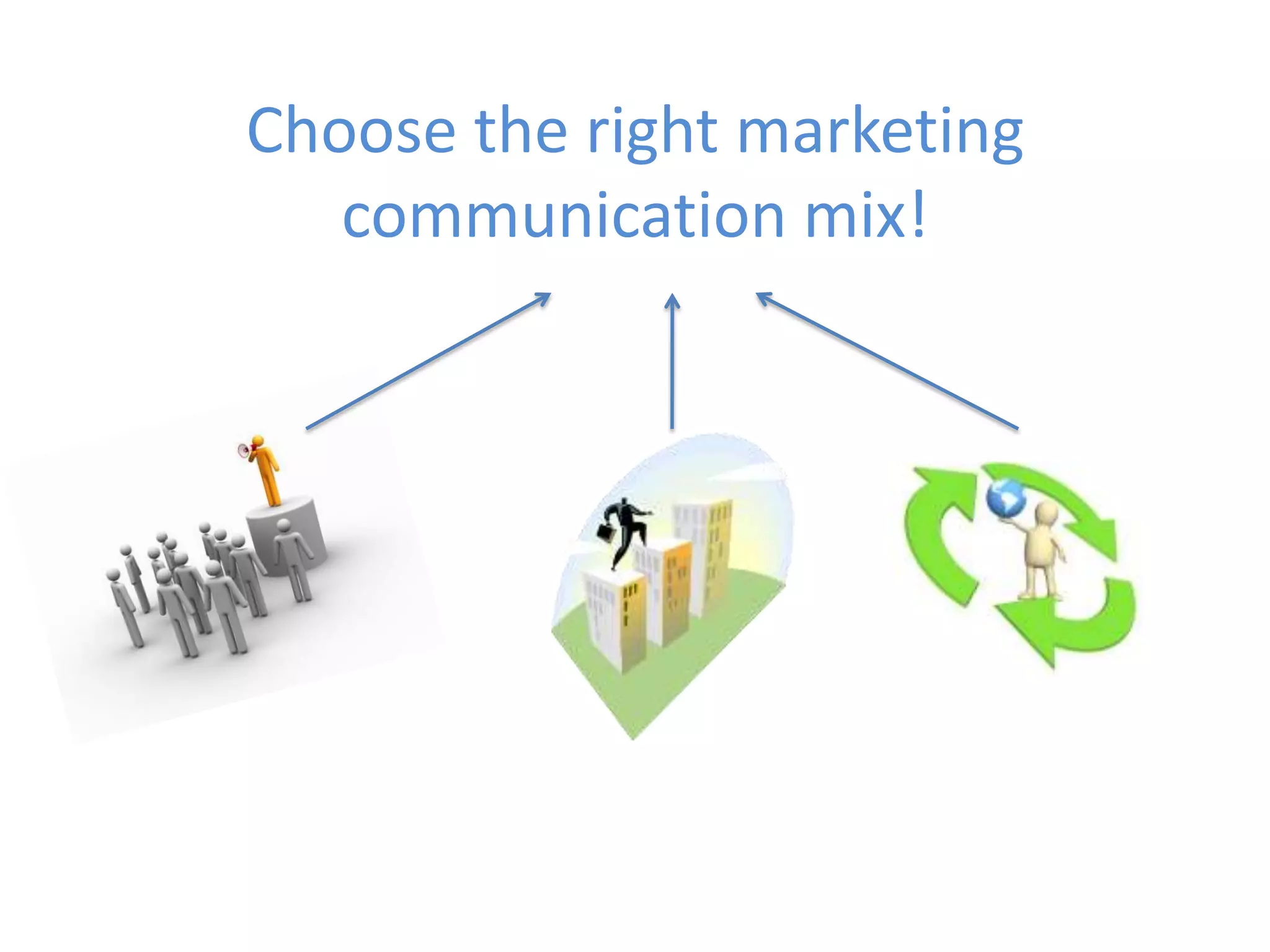 Choose the right marketing communication mix!