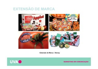 MARKETING EM COMUNICAÇÃO
Extensão de Marca - Disney
EXTENSÃO DE MARCA
 