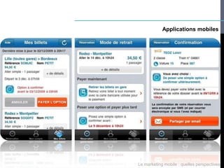 Applications mobiles




Le marketing mobile : quelles perspectives
 