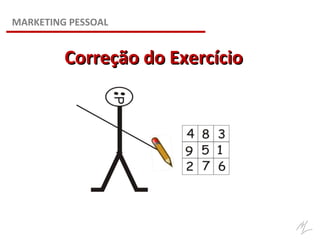 Correção do ExercícioCorreção do Exercício
MARKETING PESSOAL
 