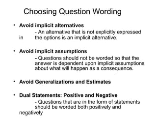 Guidelines for questionnaire design for researchers | PPT