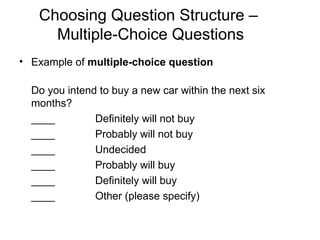 Guidelines for questionnaire design for researchers | PPT