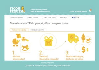 Ficou pequeno
_compra e venda de produtos de segunda mãozinha
 