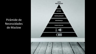 Pirâmide	de	
Necessidades	
de	Maslow
 