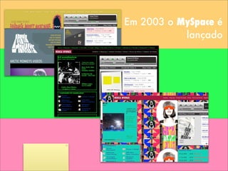 Em 2003 o MySpace é
lançado
 