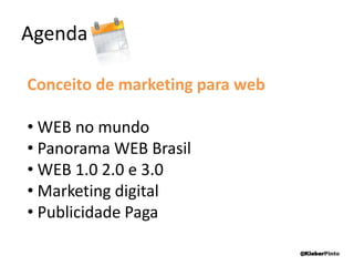 AgendaConceito de marketing para web WEB no mundo