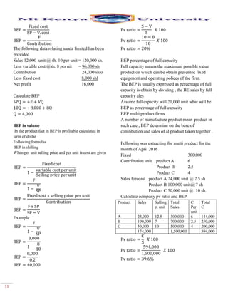 Mku maf 5201 management accounting1 | PDF