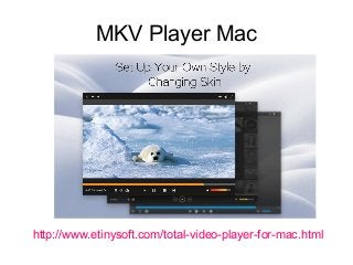 MKV Player Mac
http://www.etinysoft.com/total-video-player-for-mac.html
 