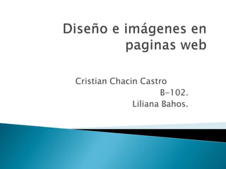 Cristian Chacin Castro
B-102.
Liliana Bahos.
 