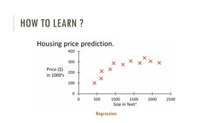 HOW TO LEARN ?
Regression
 