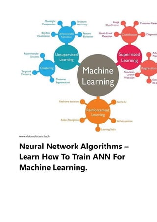 www.visionsolutions.tech
Neural Network Algorithms –
Learn How To Train ANN For
Machine Learning.
 