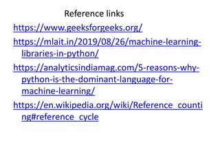 Machine learning libraries with python | PPT