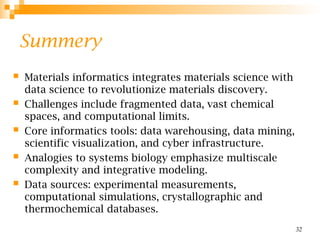 Machine Learning and Materials Informatics for Advanced Materials ...