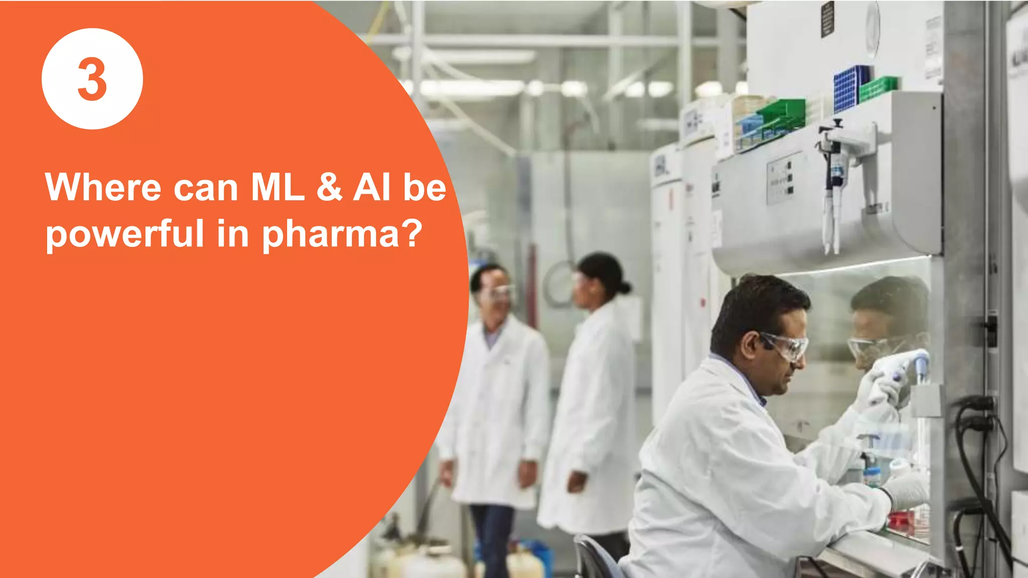 Where can ML & AI be
powerful in pharma?
3
 
