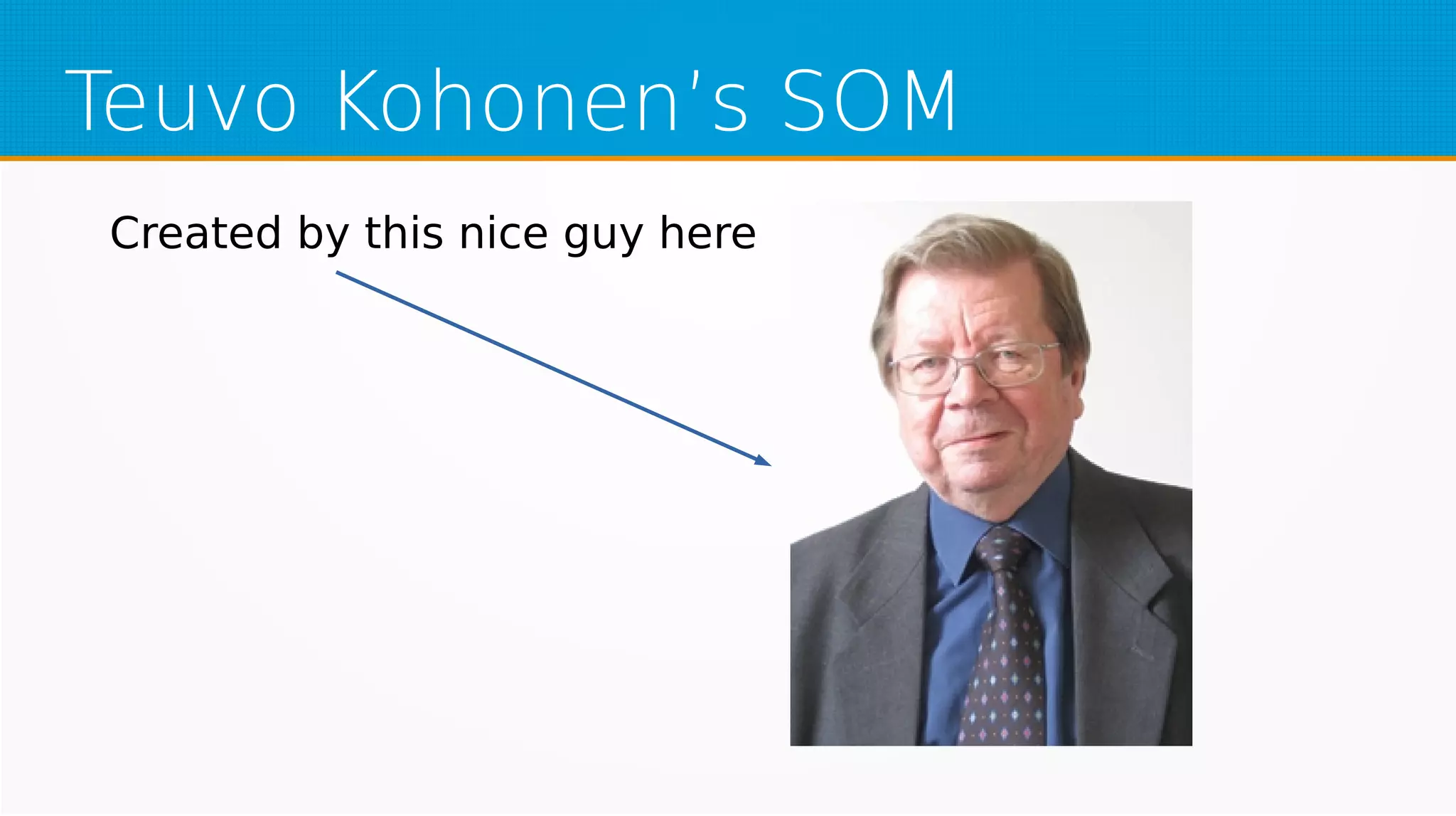 Teuvo Kohonen’s SOM
Created by this nice guy here
 