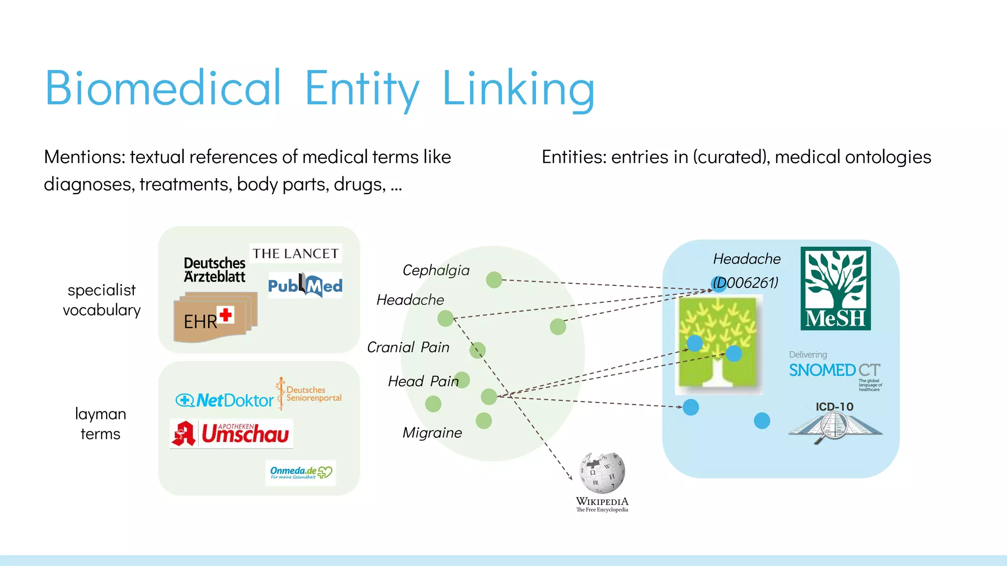 Biomedical Entity Linking - Introduction, approaches, challenges