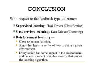 Machine Learning introduction - Types of Machine Learning | PPT