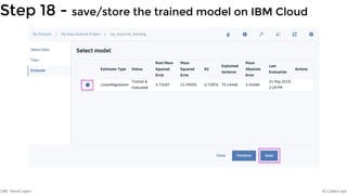 Machine Learning on IBM Watson Studio | PDF