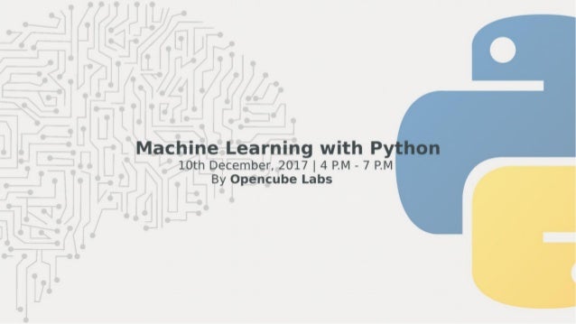 machine learning using python