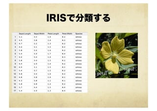 IRISで分類する
 