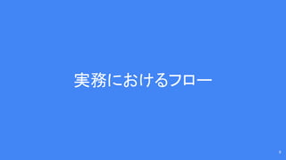 実務におけるフロー
9
 