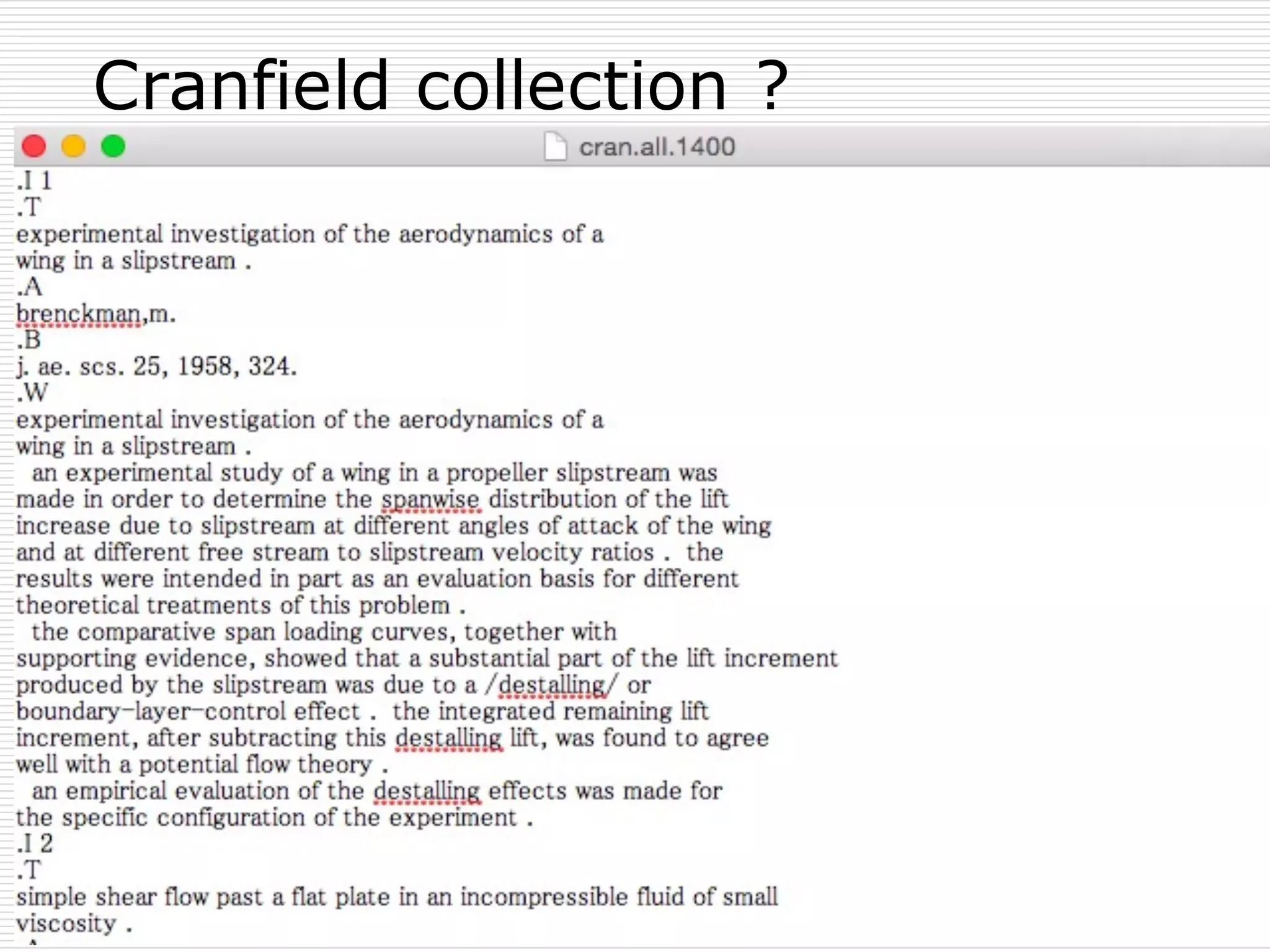 Cranfield collection ?
 