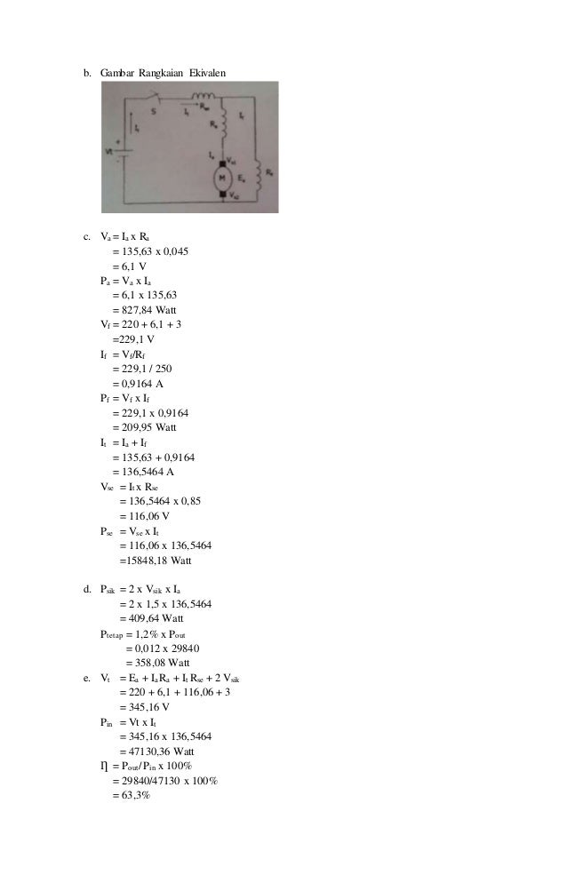 contoh soal motor dc