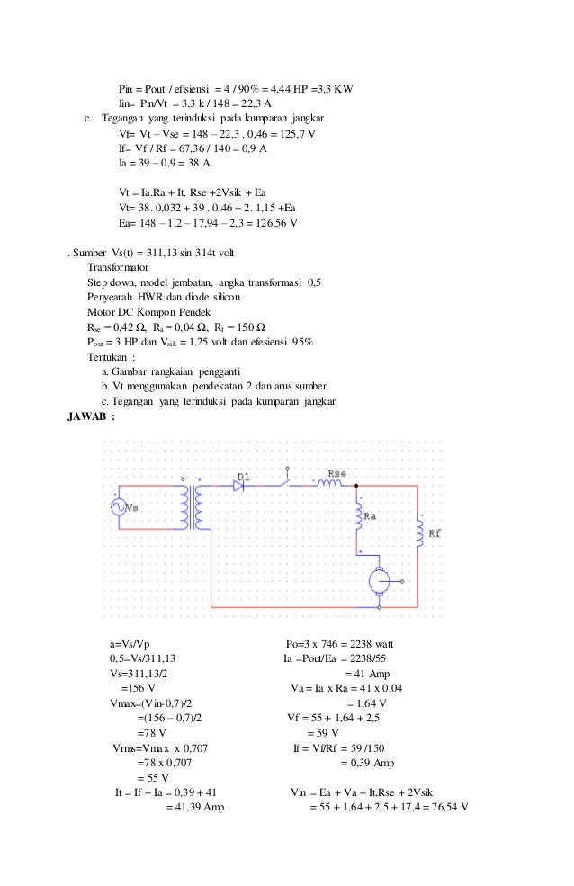 Contoh Soal Motor Dc
