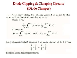 Diode Clipping & Clamping Circuits
(Diode Clamper)
 