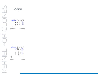 CODE
KERNELFORCLONES
 