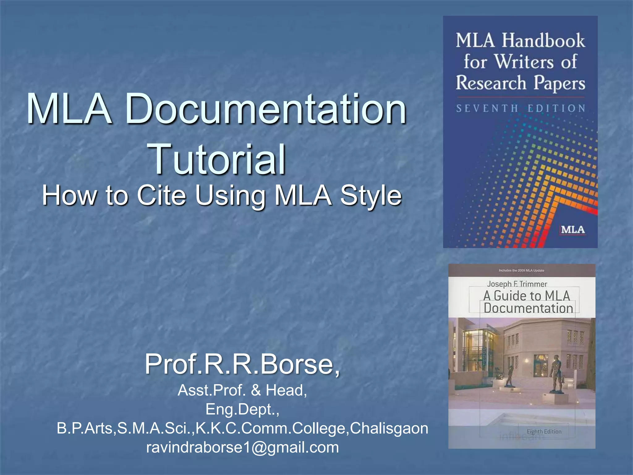 MLA Style | PPT
