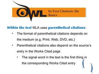 mla format citation in word