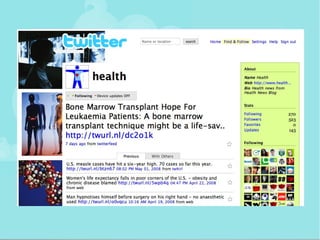 Twitter + health news 