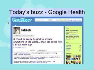 Twitter for health and healthcare Slide 17