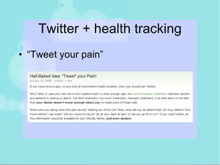 Twitter for health and healthcare Slide 27