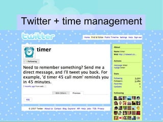 Twitter + time management 