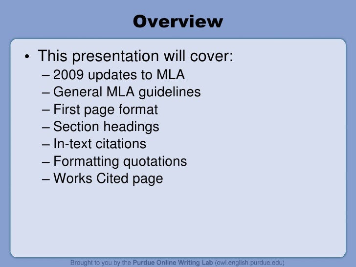 mla 2009