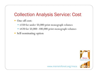 Strategies for Preserving Maine's Collection in Print