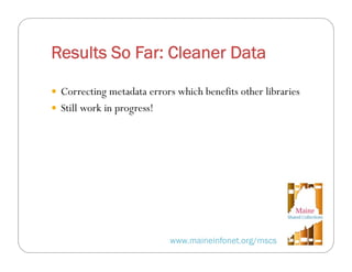 Strategies for Preserving Maine's Collection in Print