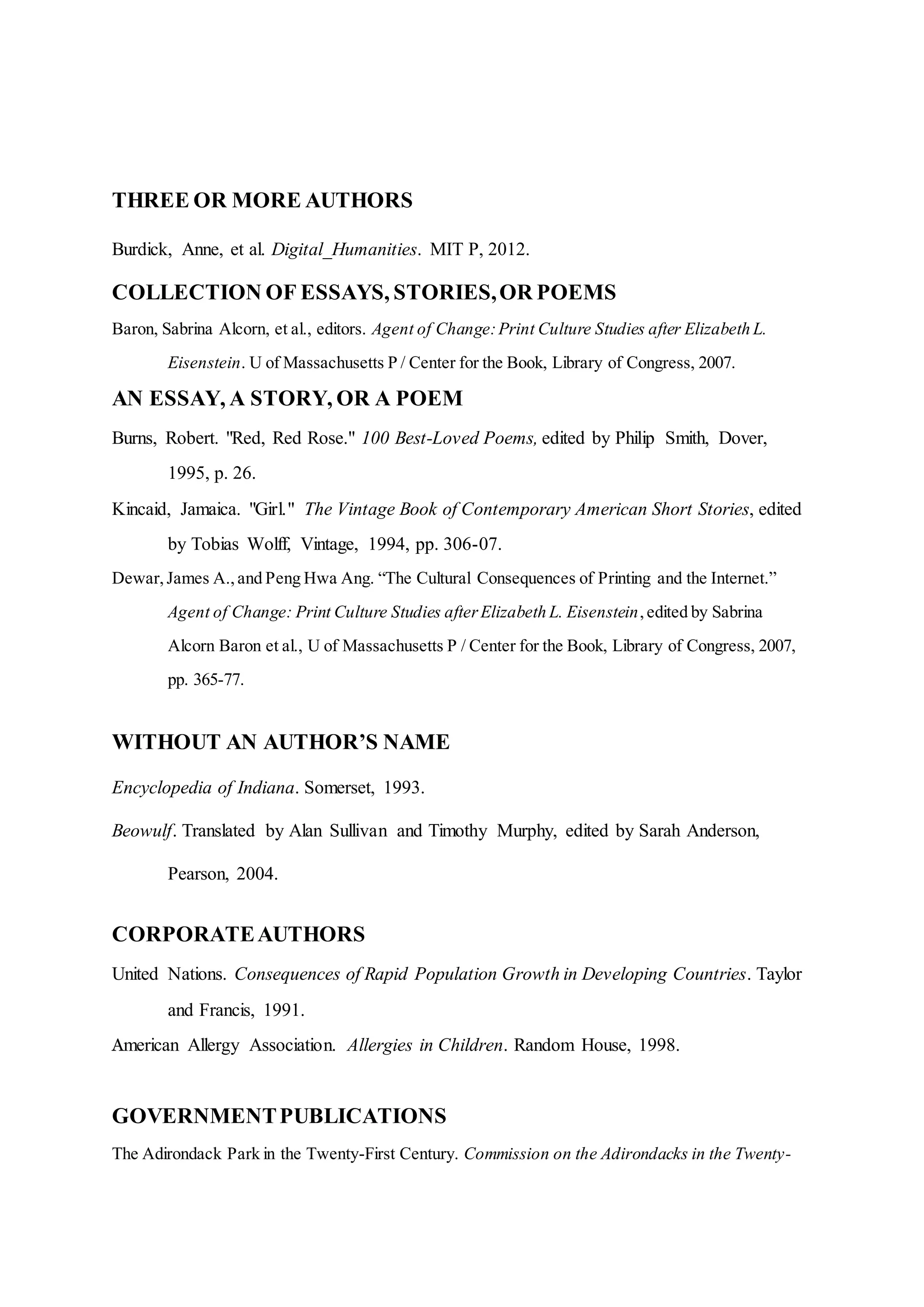Mla 8 format | PDF