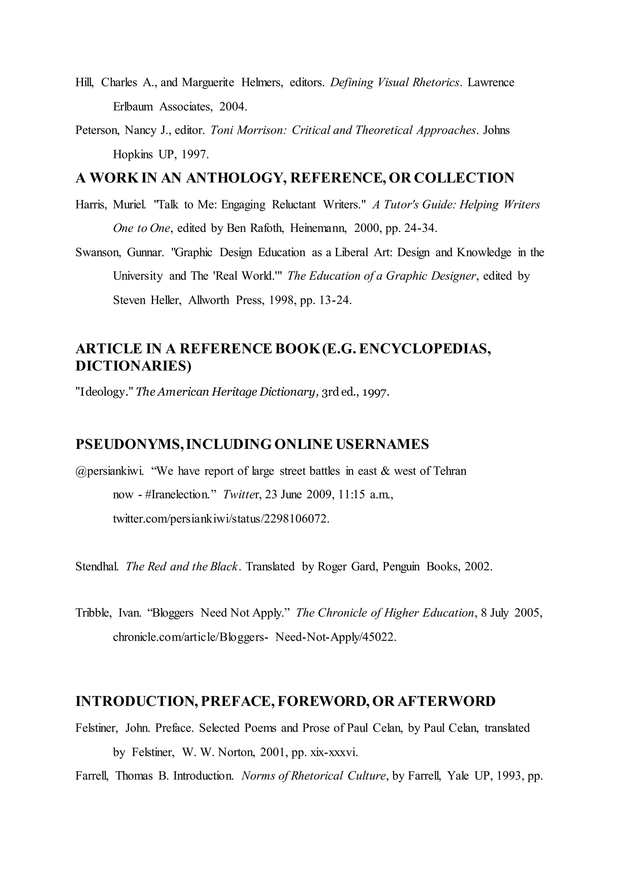 Mla 8 format | PDF