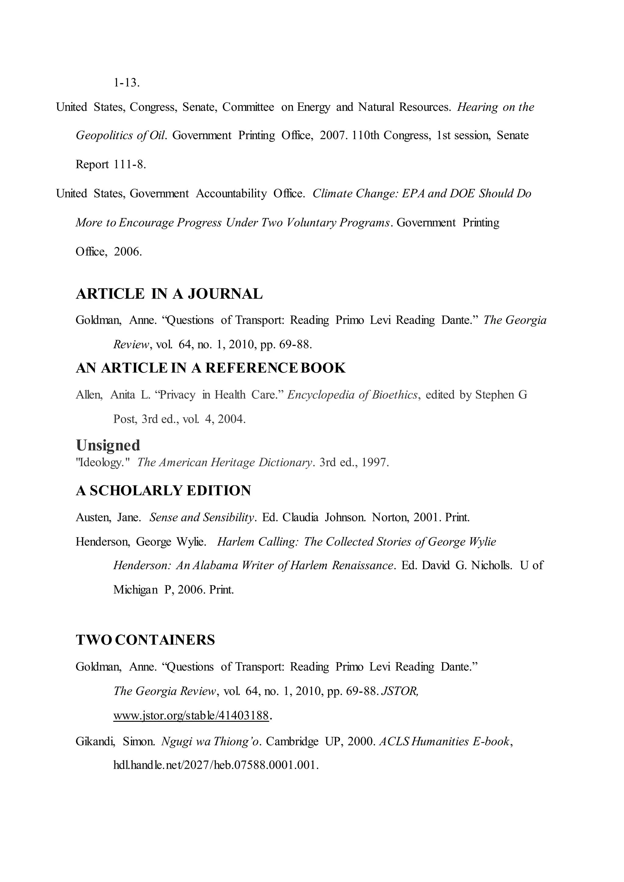 Mla 8 format | PDF