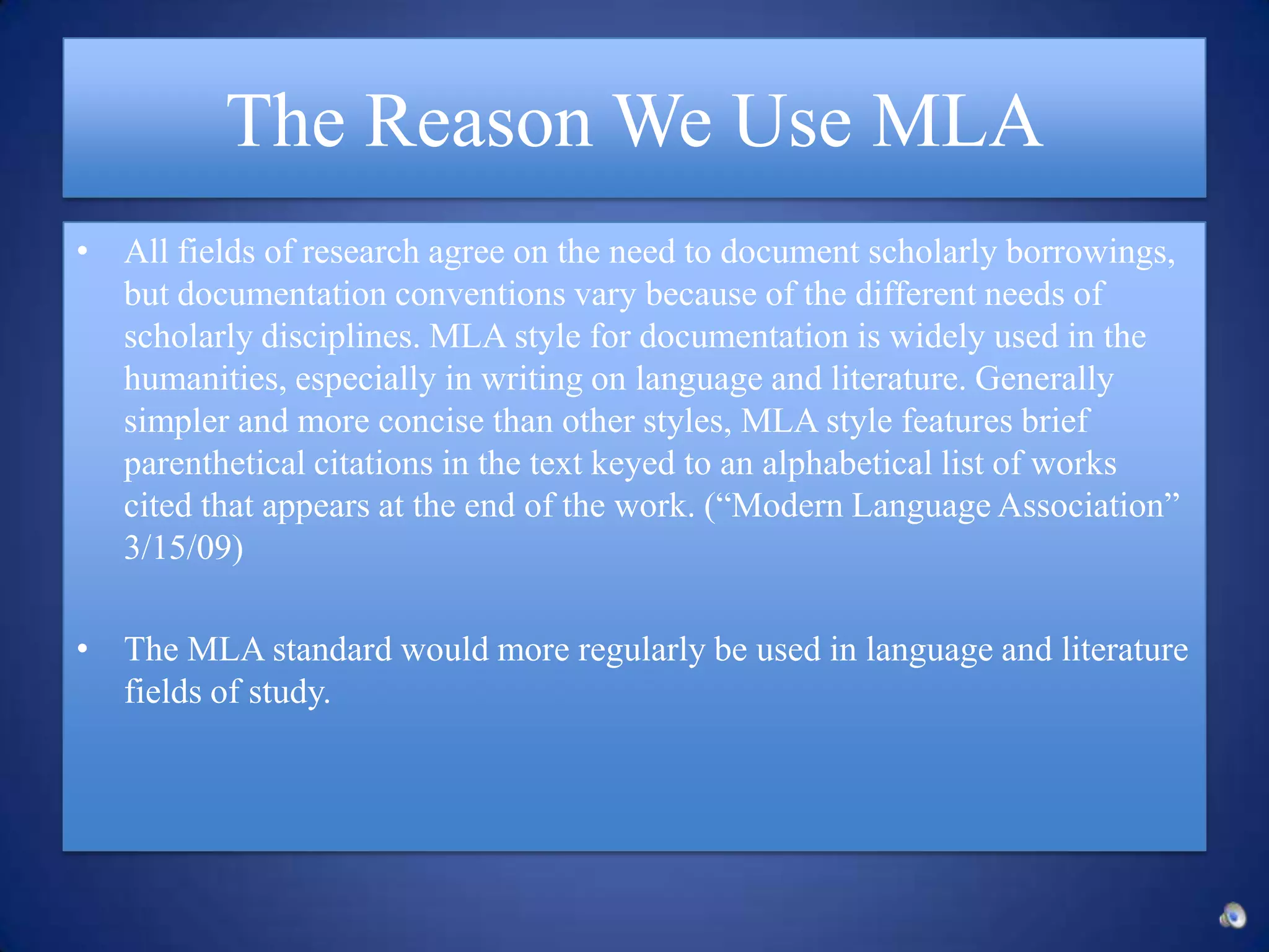 MLA, APA
